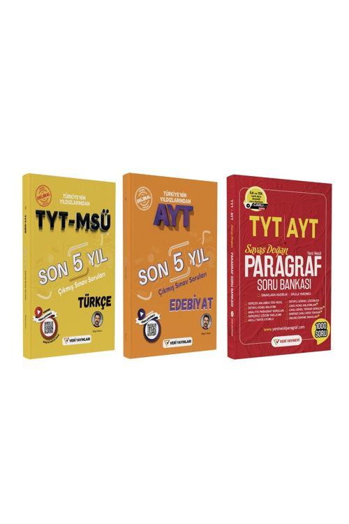 Veri Yayınları Tyt-Msü Türkçe+Ayt Edebiyat Son 5 Yıl Video Çöz. Orijinal Çıkmış Sorular+Paragraf Soru Bank. 2023