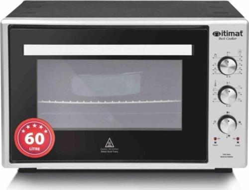 8062 Köşeli Fırın Inox 60 Lt Çift Cam