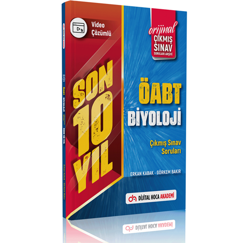 Dijital Hoca 2023 ÖABT Biyoloji Son 10 Yıl Orijinal Çıkmış Sınav Soruları Video Çözümlü
