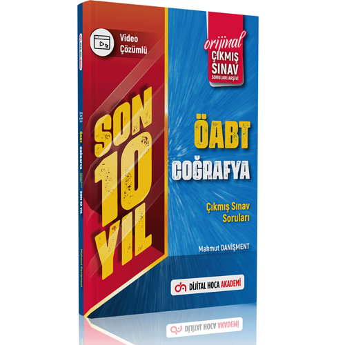 Dijital Hoca 2023 ÖABT Coğrafya Son 10 Yıl Orijinal Çıkmış Sınav Soruları Video Çözümlü