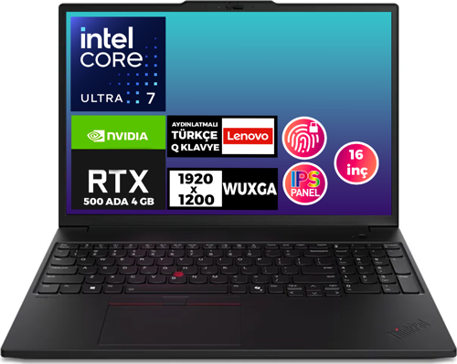 MWS ThinkPad P16s G3 Ultra 7 155H 32GB 4TB SSD 4 GB RTX 500 16" WUXGA W11P 21KTS39RTX 027