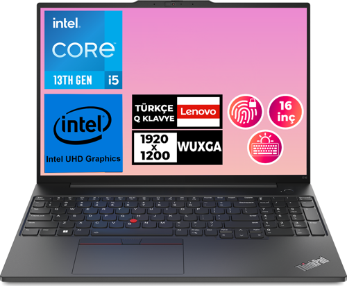 ThinkPad E16 G1 i5-13420H 40GB 512GB SSD 16" W11P Taşınabilir Bilgisayar 21JN00K7TX 011