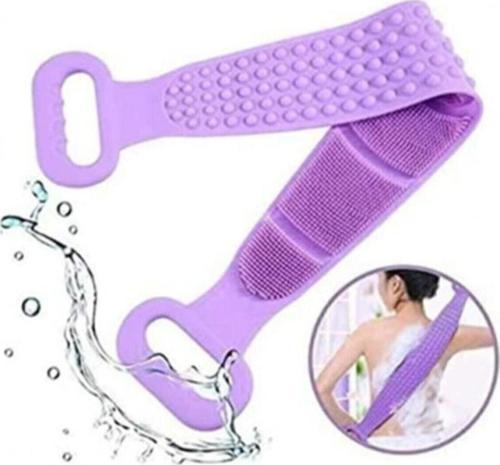 Banyo Sırt Kesesi Çift Taraflı Silikon Cilt Temizleme Fırçası 60 Cm
