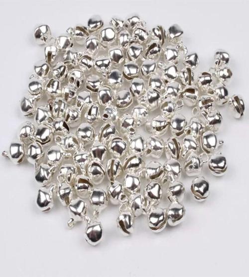 100 Adet 12Mm Gümüş Renk Kulplu Zil,Çan,Çıngırak,Metal Amigurumi Zili,Takı Aksesuar Yapımı