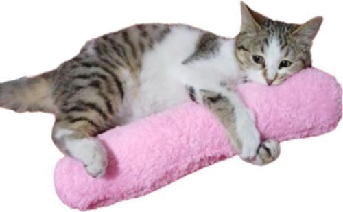 Kedi Oyuncağı Sarılma Yastığı Uyku Oyuncağı Kedi Otlu 30 Cm Peluş ( 1 Adet ) Pembe