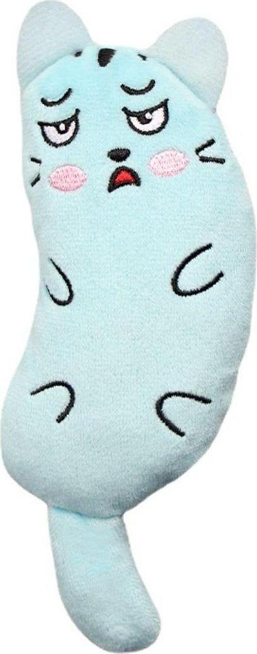 Peluş Kedi Oyuncağı Kedi Otlu Catnipli Bebe Mavisi 1 Adet