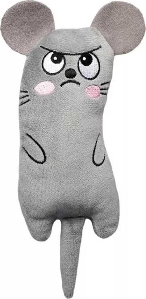 Peluş Kedi Oyuncağı Kedi Otlu Catnipli Gri 1 Adet