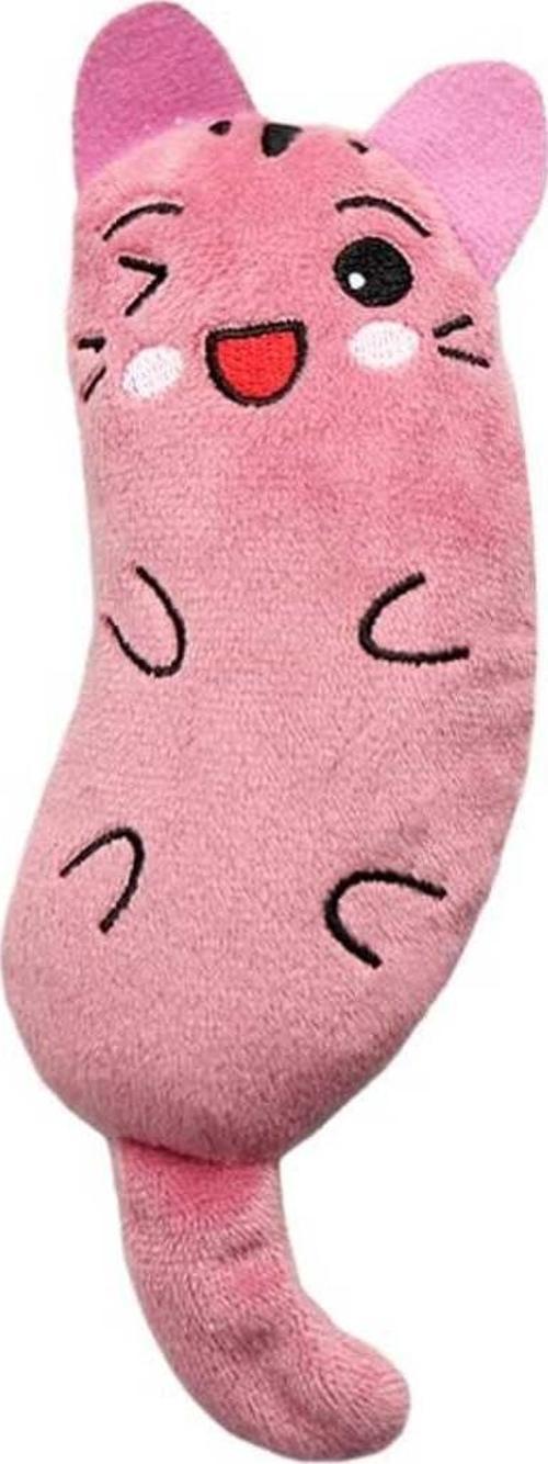 Peluş Kedi Oyuncağı Kedi Otlu Catnipli Pembe 1 Adet