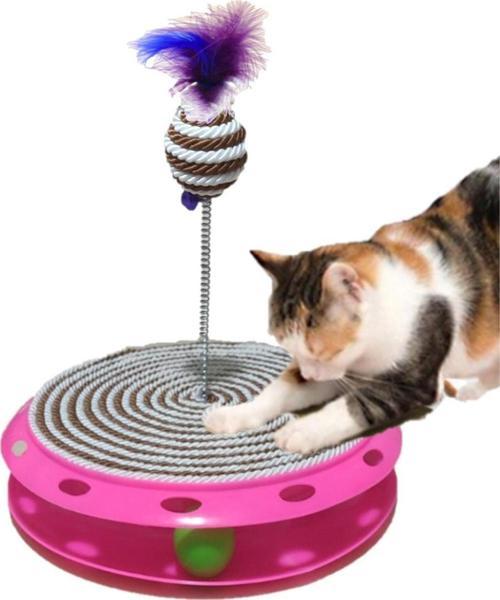 Tek Katlı Eğlenceli Kedi Oyuncağı Ve Tırmalama Kahverengi