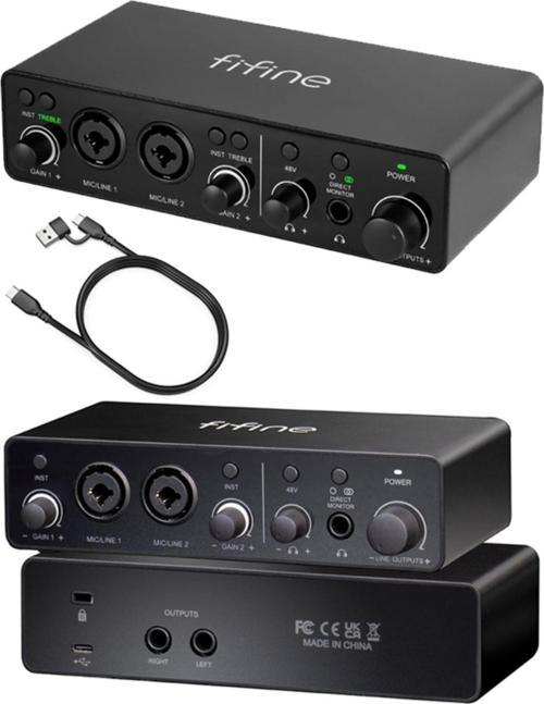 Ampli 3 - Usb Stüdyo Ses Kartı 2 Giriş 2 Çıkış 24Bit/192Khz Wındows/Mac/Ios/Android