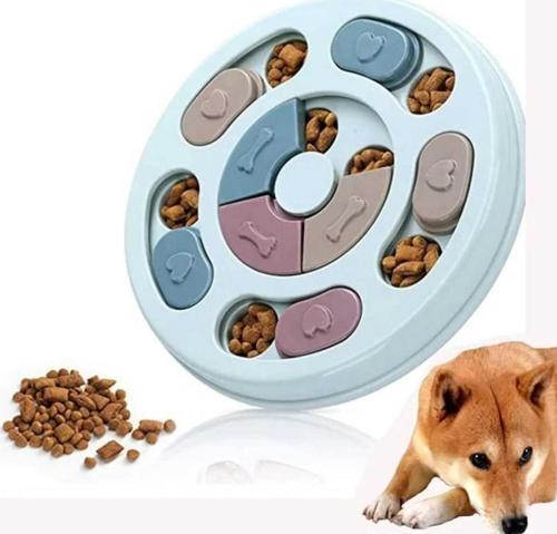 Köpek Oyuncağı Mama Bulmaca Yavaş Besleyici Köpek Gıda Dağıtıcı Yavaş Yeme Mavi