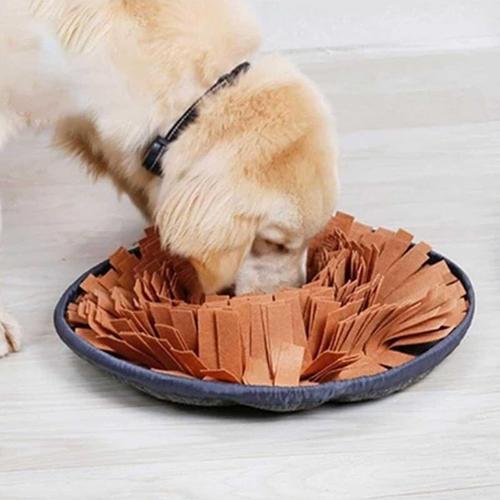 Köpek Yavaş Besleme Matı Mama Bulmaca Matı - Köpek Interaktif Oyuncağı Kahverengi
