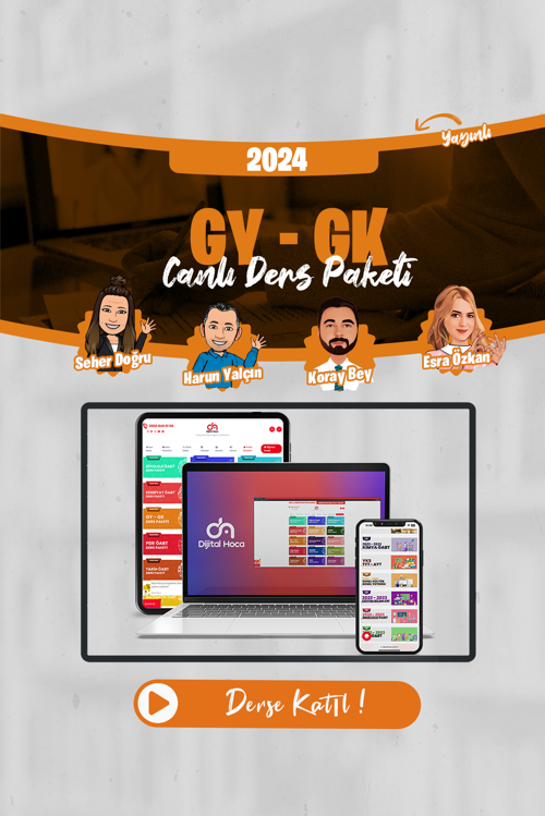 Dijital Hoca Akademi 2024 GY-GK Canlı Ders Paketi (Kaynaklı)