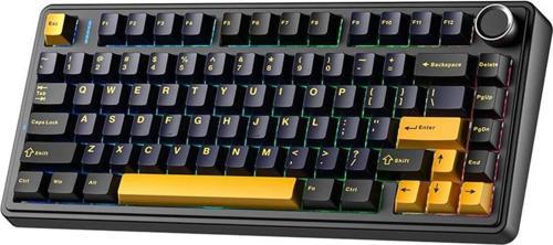 F75 Mekanik Rgb Tkl Gray Switch Kablosuz Makrolu Hot Swap Klavye Siyah