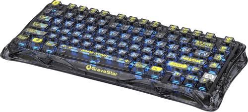 Mercury K1 Lite RGB Kablosuz Mekanik Gaming Klavye, İngilizce Q, Transparan Siyah