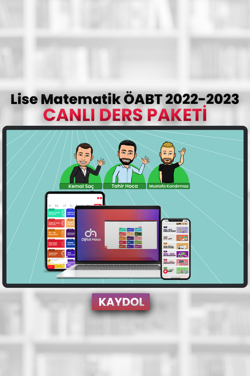DİJİTAL HOCA 2022-2023 KPSS LİSE MATEMATİK ÖĞRETMENLİĞİ ÖABT Online Canlı Ders Paketi
