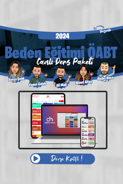 Dijital Hoca Akademi 2024 Beden Eğitimi ÖABT Canlı Ders Paketi (Kaynaklı)
