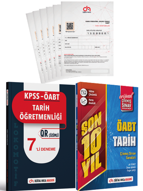 Dijital Hoca Akademi 2023 Tarih Son 10 Yıl Çıkmış Sorular+Lokomotif 7'li+Kurumsal Deneme Üçlü Set