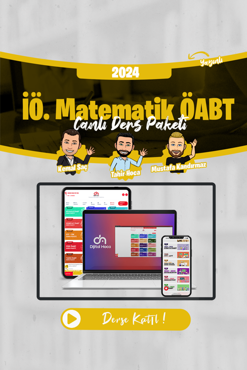 Dijital Hoca Akademi 2024 İlköğretim Matematik ÖABT Canlı Ders Paketi (Kaynaklı)
