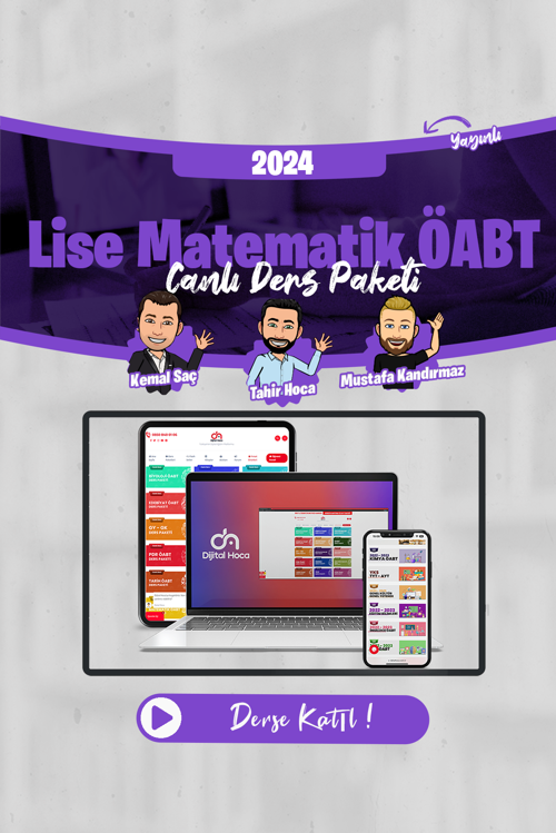 Dijital Hoca Akademi 2024 Lise Matematik ÖABT Canlı Ders Paketi (Kaynaklı)