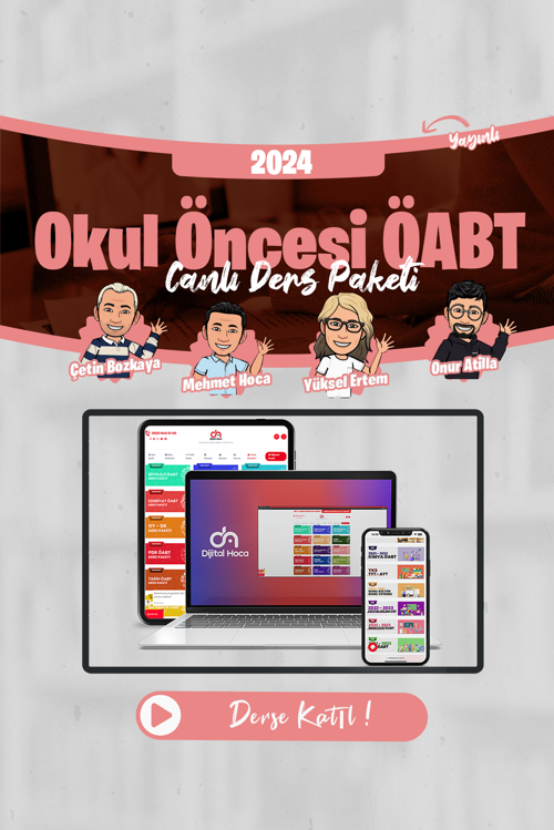 Dijital Hoca Akademi 2024 Okul Öncesi ÖABT Canlı Ders Paketi (Kaynaklı)