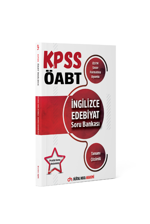 Dijital Hoca 2022 ÖABT İngilizce Öğretmenliği Edebiyat Pratik Konu Tamamı Çözümlü Soru Bankası