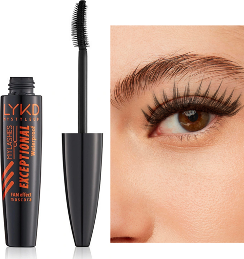 Exceptional Su Dayanıklı Fan Effect & Curl Waterproof Maskara Yelpaze Etkili ve Kıvrım Veren