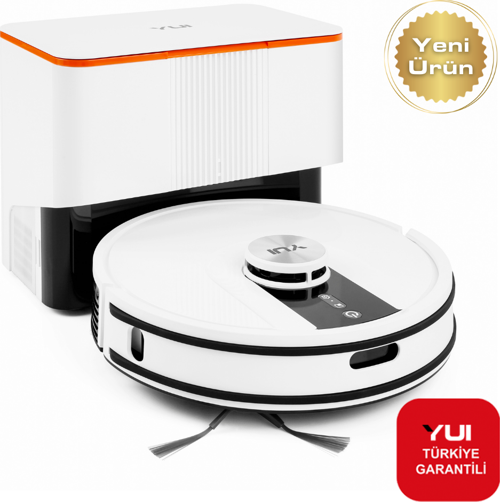 S7 Plus Akıllı Çöp İstasyonlu Robot Vacuum & Mop Süpürge Beyaz (Yui Türkiye Garantili)