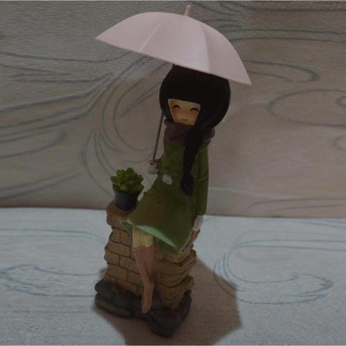 Şemsiyeli Kız Dekoratif Ev - Arkadaş - Sevgili Hediyesi