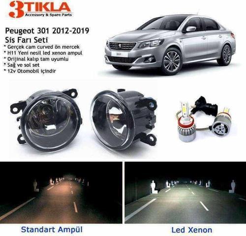 Peugeot 301 2012-2019 Beyaz Led Xenon Sis Farı Seti