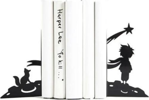 Küçük Prens Figürlü Dekoratif Metal Kitap Tutucu, Kitap Desteği 2'li
