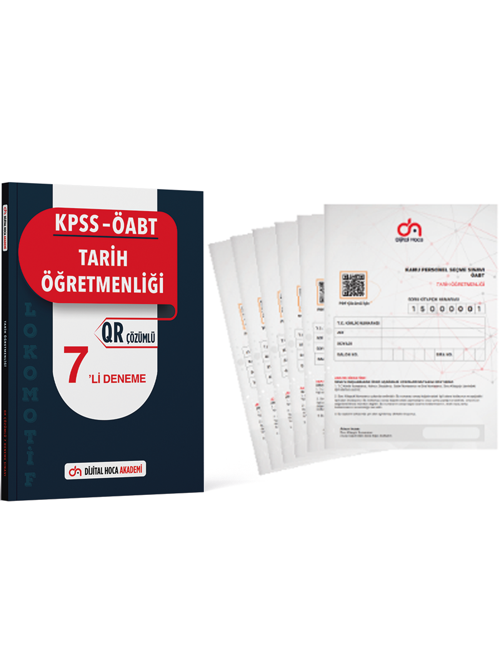 Dijital Hoca Akademi  ÖABT Tarih Öğrt QR Çözümlü 7'li Deneme+ 6'lı Kurumsal Deneme İkili Set