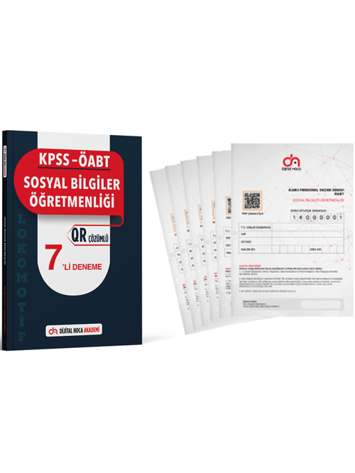 Dijital Hoca Akademi ÖABT Sosyal Bilgiler Öğrt QR Çözümlü 7'li Deneme+ 6'lı Deneme İkili Set