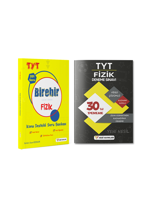 Veri YKS TYT Birebir Fizik Konu Destekli Soru Bankası + Yeni Nesil TYT 30'lu Deneme İkili Set