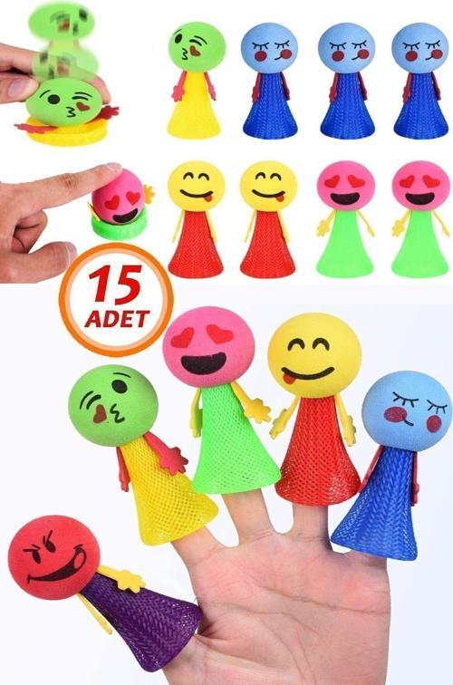 15 Adet Zıplayan Emoji Küçük Adam Sıçrayan Zıp Zıp Oyuncak Karne Hediyesi Doğum Günü Hediyesi