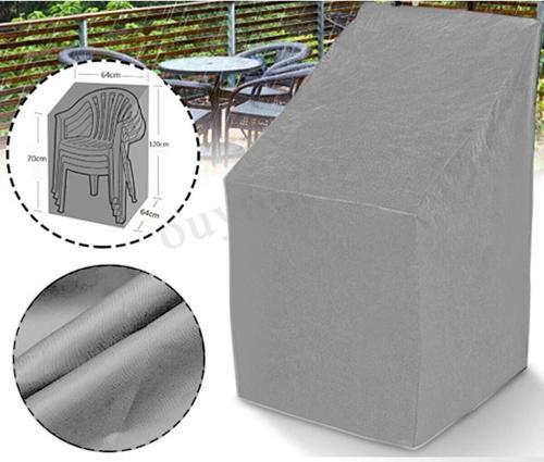 Sandalye Koruma Örtüsü Kılıfı Balkon Bahçe Sandalyesi Toz Önleyici Koruyucu Kılıf Örtü Branda Gri