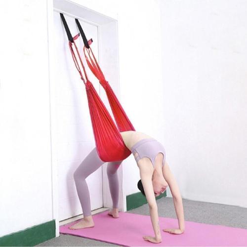 Kırmızı Yoga Plus Hamağı Pilates Fitness Askılı Yoga Denge Spor Aleti