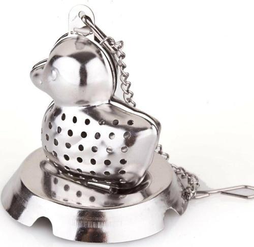 Bardakta Çay Demleyici Ördek Demlik Çaydanlık French Press Süzgeci Bitki Çayı Demleme Kaşığı