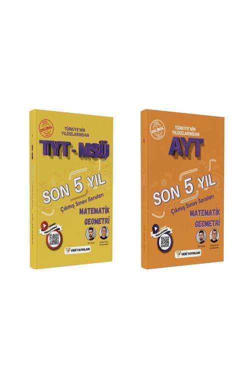 Veri Yayınları Tyt-Msü Matematik-Geo. + Ayt Matematik Ve Geo. Son 5 Yıl Video Çözümlü Orijinal Çıkmış Sorular 2023