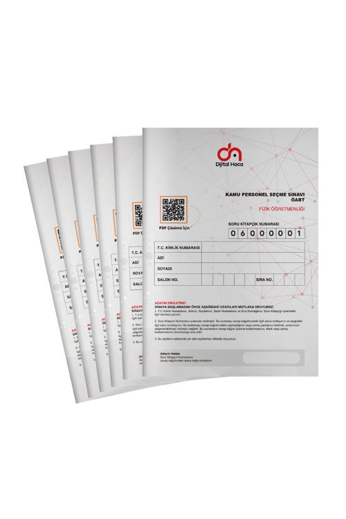 Dijital Hoca KPSS ÖABT Fizik Öğretmenliği Türkiye Geneli PDF Çözümlü Kurumsal 6'lı Deneme