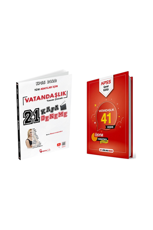 Dijital Hoca 2022 KPSS Genel Kültür Çözümlü Vatandaşlık 41 Deneme +Hoca Kafası 21 Kafa Deneme Seti