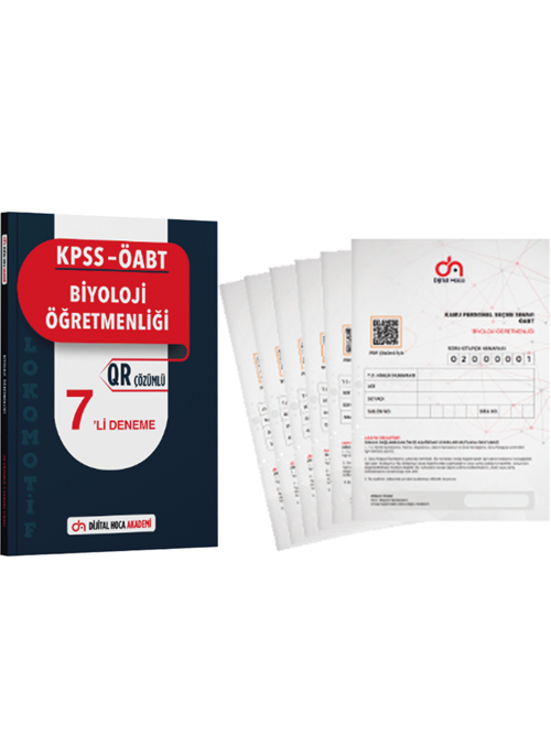 Dijital Hoca Akademi 2023 ÖABT Biyoloji Öğrt QR Çözümlü 7'li Deneme+ 6'lı Kurumsal Deneme İkili Set