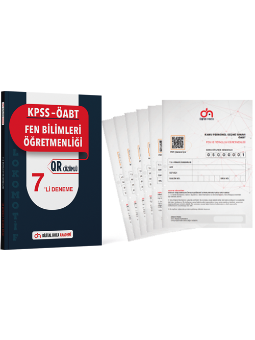 Dijital Hoca Akademi 2023 ÖABT Fen Bilimleri QR Çözümlü 7'li Deneme+ 6'lı Kurumsal Deneme 2'li Set