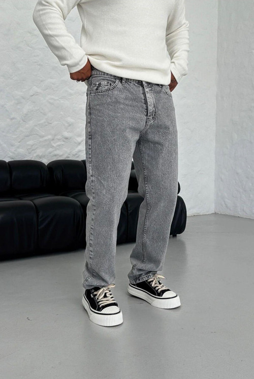 Asit Gri Baggy Pantolon
