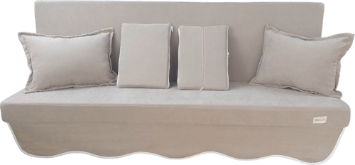 SOFA SOFT KUMAŞ TENTESİZ 28 DNS SÜNGER  SALINCAK MİNDERİ-sofa salıncak açık bej