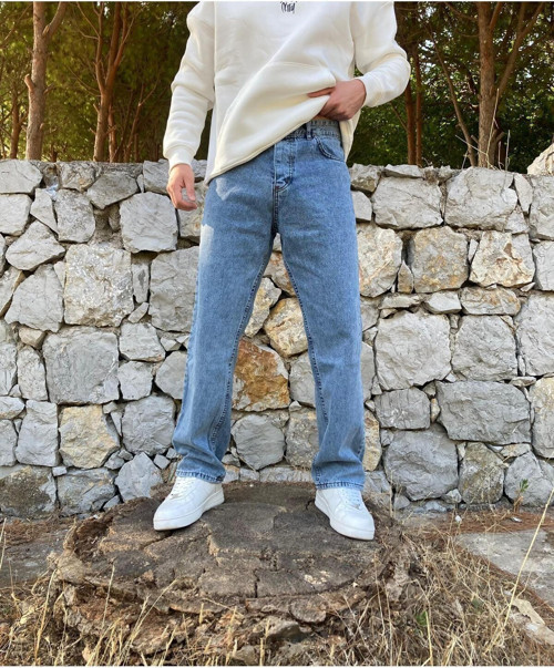 Kar Yıkamalı Baggy Pantolon