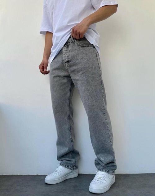 Asit Gri Baggy Pantolon