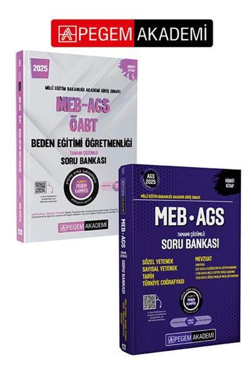 PEGEM AKADEMİ 2025 MEB-AGS-ÖABT Beden Eğitimi Tamamı Çözümlü Soru Bankası +  2025 MEB-AGS Soru Banka
