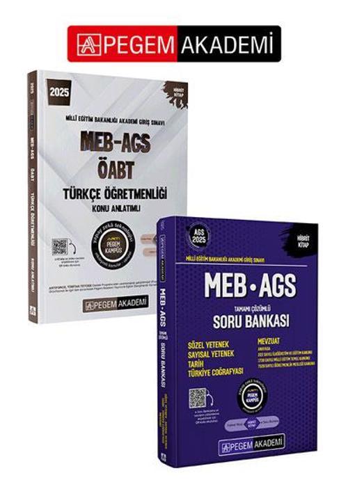 PEGEM AKADEMİ 2025 MEB-AGS-ÖABT Türkçe Öğretmenliği Konu Anlatımlı +  2025 MEB-AGS Soru Bankası Tama