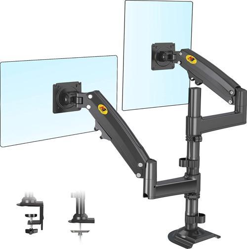 Nb North Bayou Nb H180 22-32" Çift Kol Amortisörlü Monitör Kolu 2-12 Kg Monitör Standı